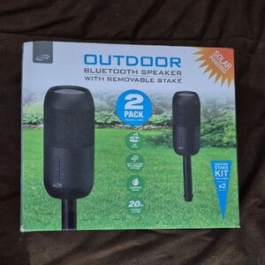 Outdoor Bluetooth Speaker 2-Pack - Black NEW IN THE BOX.